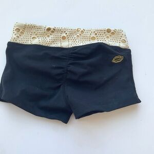 California Kisses size small Black and Cream dance shorts